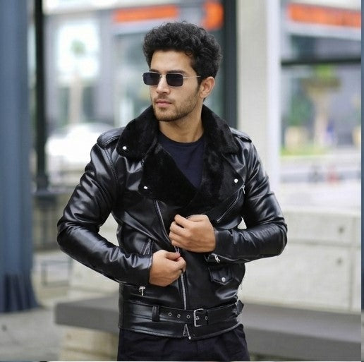 Classic black biker jacket
