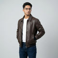brown lather jacket