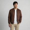 CLASIC BROWN SUEDE BOMBER JACKET