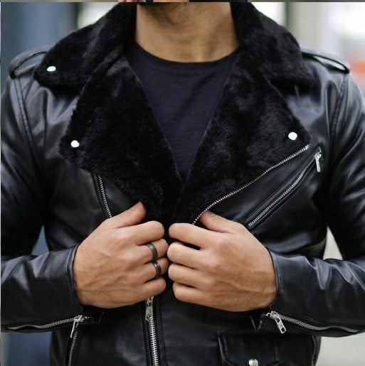 Classic black biker jacket