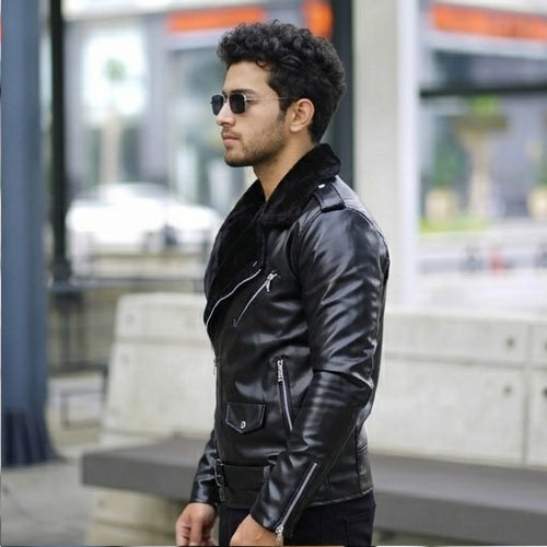 Classic black biker jacket